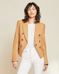 Veronica Beard Clothing Cooke Leather Dickey Jacket