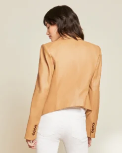 Veronica Beard Clothing Cooke Leather Dickey Jacket