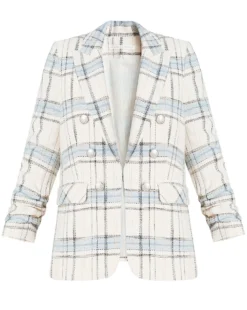 Veronica Beard Clothing Beacon Oversized Plaid Dickey Jacket 6 Veronica Beard Clothing Beacon Oversized Plaid Dickey Jacket