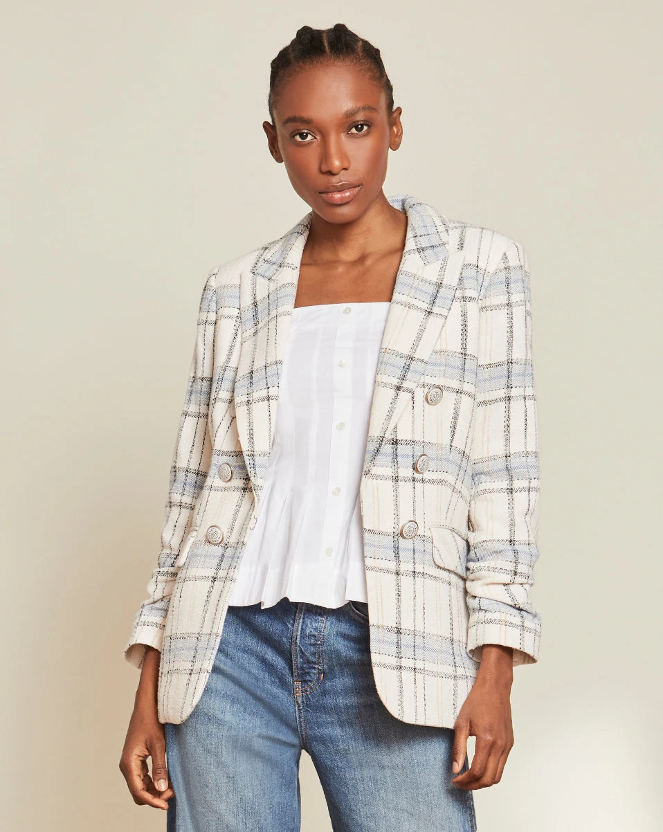Veronica Beard Clothing Beacon Oversized Plaid Dickey Jacket Veronica Beard Clothing Beacon Oversized Plaid Dickey Jacket