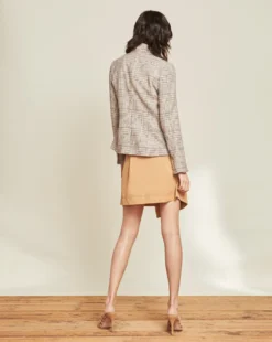 Veronica Beard Orchid Houndstooth-Plaid Dickey Jacket Clothing