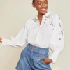 Veronica Beard Lilah Eyelet Button-Down Top Best Sellers 2 Veronica Beard Lilah Eyelet Button-Down Top Best Sellers