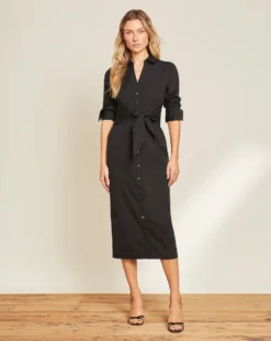 Veronica Beard Clothing Janelle Tie-Waist Shirtdress