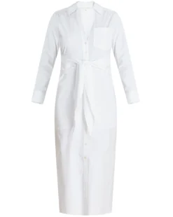 Veronica Beard Clothing Janelle Tie-Waist Shirtdress