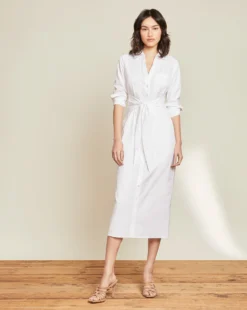 Veronica Beard Clothing Janelle Tie-Waist Shirtdress