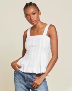 Veronica Beard Laura Pleated Top Clothing