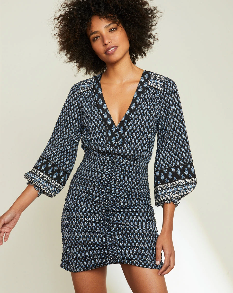 Veronica Beard Zaria Stamped-Floral Dress Clothing Veronica Beard Zaria Stamped-Floral Dress Clothing