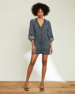 Veronica Beard Zaria Stamped-Floral Dress Clothing 5 Veronica Beard Zaria Stamped-Floral Dress Clothing