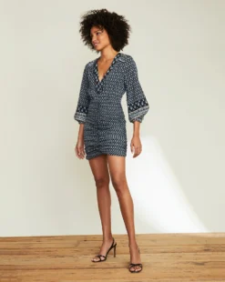 Veronica Beard Zaria Stamped-Floral Dress Clothing 6 Veronica Beard Zaria Stamped-Floral Dress Clothing