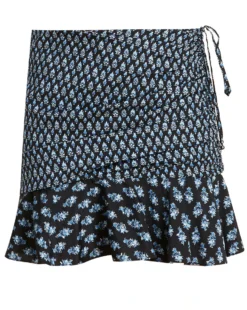 Veronica Beard Violet Stamped-Floral Skirt Clothing