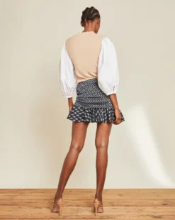 Veronica Beard Violet Stamped-Floral Skirt Clothing