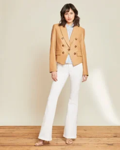 Veronica Beard Idara Striped Seersucker Dickey Clothing