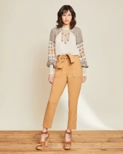 Veronica Beard Mahary Tie-Waist Pant Clothing