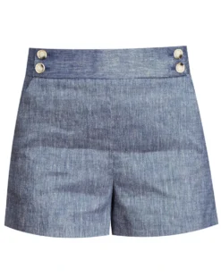 Veronica Beard Kimm Linen-Blend Short