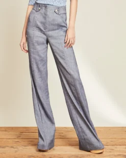 Veronica Beard Sunny Linen Pant Clothing