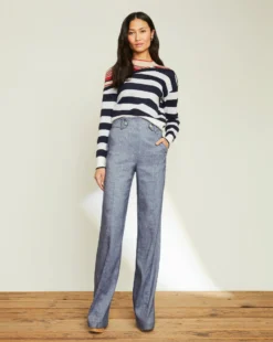 Veronica Beard Sunny Linen Pant Clothing