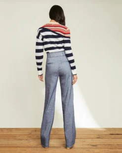 Veronica Beard Sunny Linen Pant Clothing
