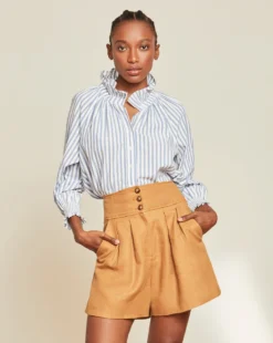 Veronica Beard Clothing Alicia Linen Short