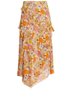 Veronica Beard Eleonora Garden-Floral Skirt Best Sellers