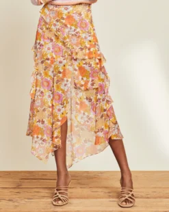 Veronica Beard Eleonora Garden-Floral Skirt Best Sellers