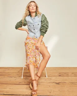 Veronica Beard Eleonora Garden-Floral Skirt Best Sellers