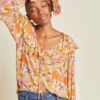 Veronica Beard Kitt Floral Blouse Clothing