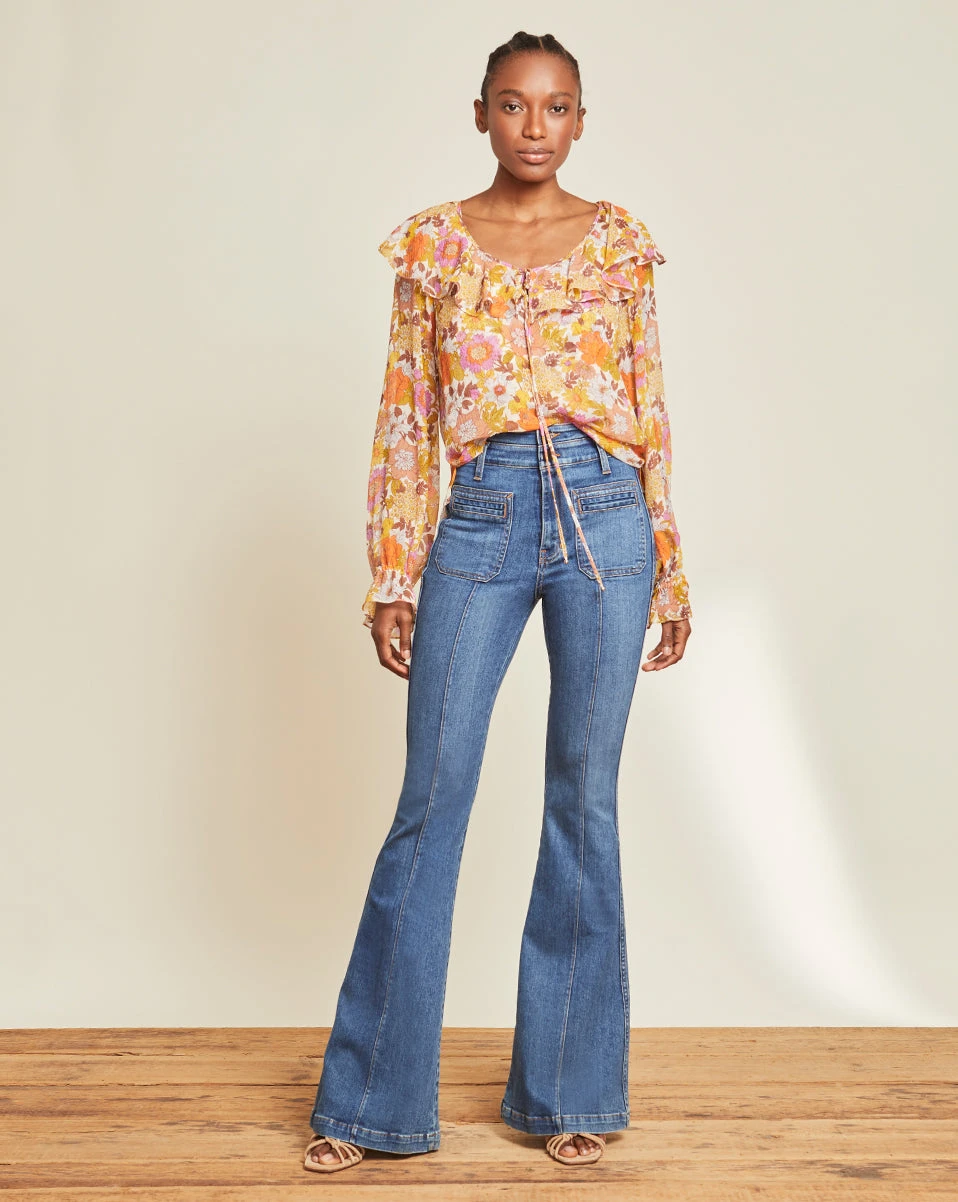 Veronica Beard Kitt Floral Blouse Clothing Veronica Beard Kitt Floral Blouse Clothing