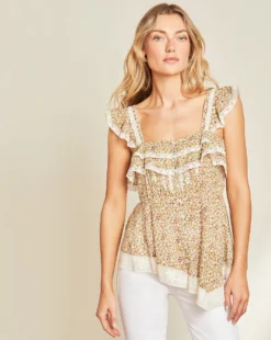 Veronica Beard Clothing Danna Floral Top