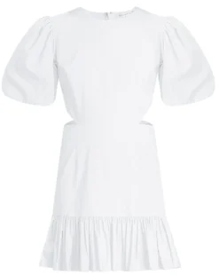 Veronica Beard Clothing Iker Puffed-Sleeve Dress