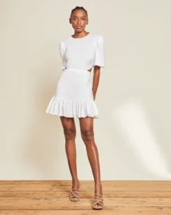 Veronica Beard Clothing Iker Puffed-Sleeve Dress