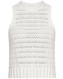 Veronica Beard Clothing Sade Mixed-Media Tank 4 Veronica Beard Clothing Sade Mixed-Media Tank