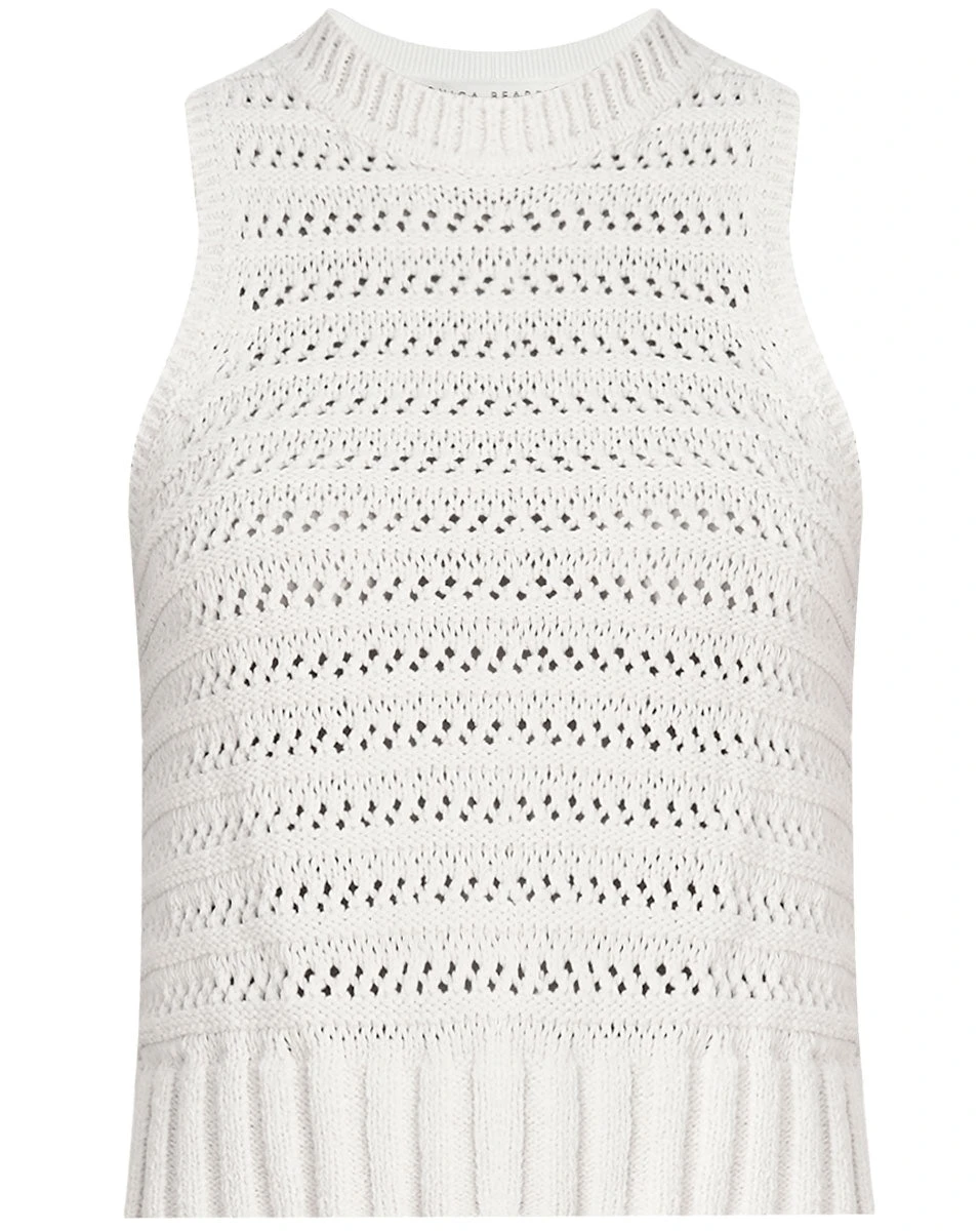 Veronica Beard Clothing Sade Mixed-Media Tank Veronica Beard Clothing Sade Mixed-Media Tank