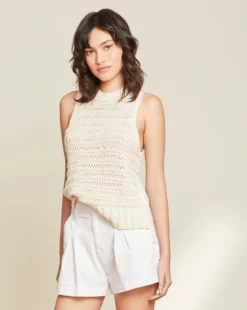 Veronica Beard Clothing Sade Mixed-Media Tank