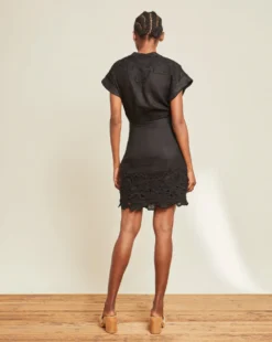 Veronica Beard Clothing Archie Floral Appliqué Dress