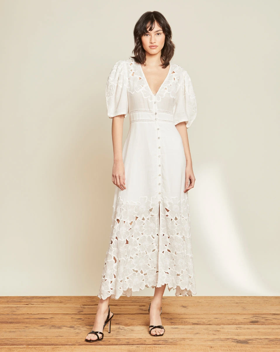 Veronica Beard Hope Eyelet Maxi Dress Veronica Beard Hope Eyelet Maxi Dress