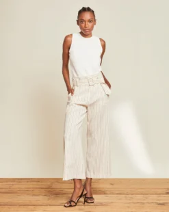 Veronica Beard Dexter Pinstriped Pant Clothing