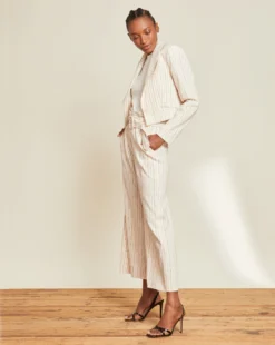 Veronica Beard Dexter Pinstriped Pant Clothing