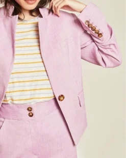 Veronica Beard Aaliyah Stretch-Linen Dickey Jacket