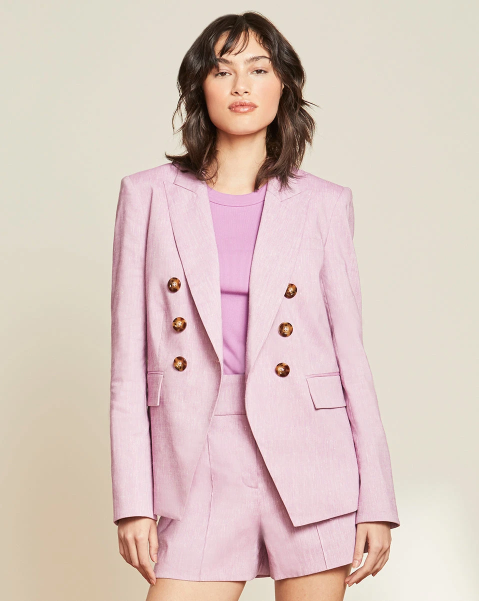 Veronica Beard Lonny Stretch-Linen Dickey Jacket Clothing Veronica Beard Lonny Stretch-Linen Dickey Jacket Clothing