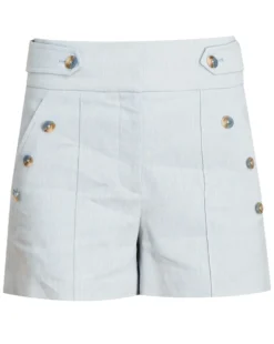 Veronica Beard Pine Stretch-Linen Short Best Sellers