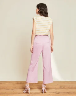 Veronica Beard Jeanne Stretch-Linen Pant Clothing