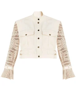 Veronica Beard Aylin Crochet-Sleeve Jacket 7 Veronica Beard Aylin Crochet-Sleeve Jacket