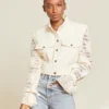 Veronica Beard Aylin Crochet-Sleeve Jacket