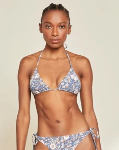 Veronica Beard Cala Floral Bikini Top Clothing