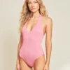 Veronica Beard Salis Crinkle One-Piece Swimsuit Clothing
