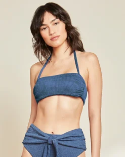 Veronica Beard Catarina Crinkle Bikini Top