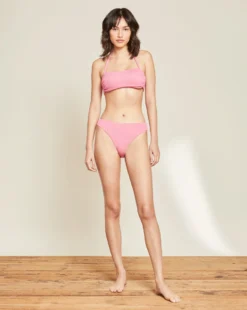 Veronica Beard Catarina Crinkle Bikini Top