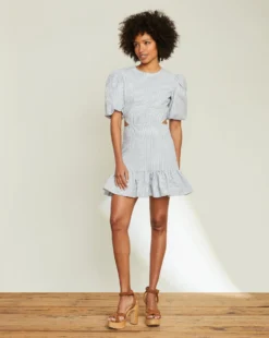 Veronica Beard New Arrivals Iker Puffed-Sleeve Dress