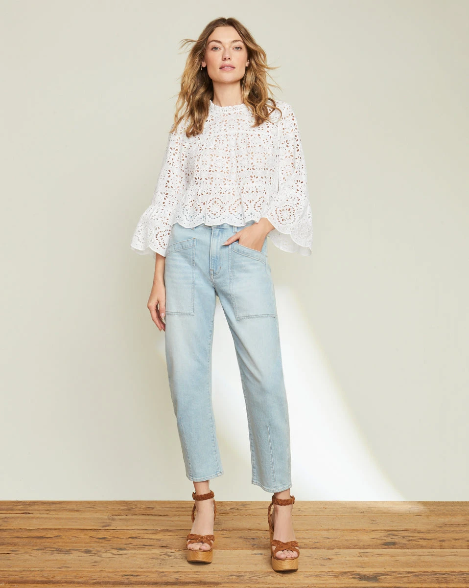 Veronica Beard Emmalyn Eyelet Top New Arrivals Veronica Beard Emmalyn Eyelet Top New Arrivals
