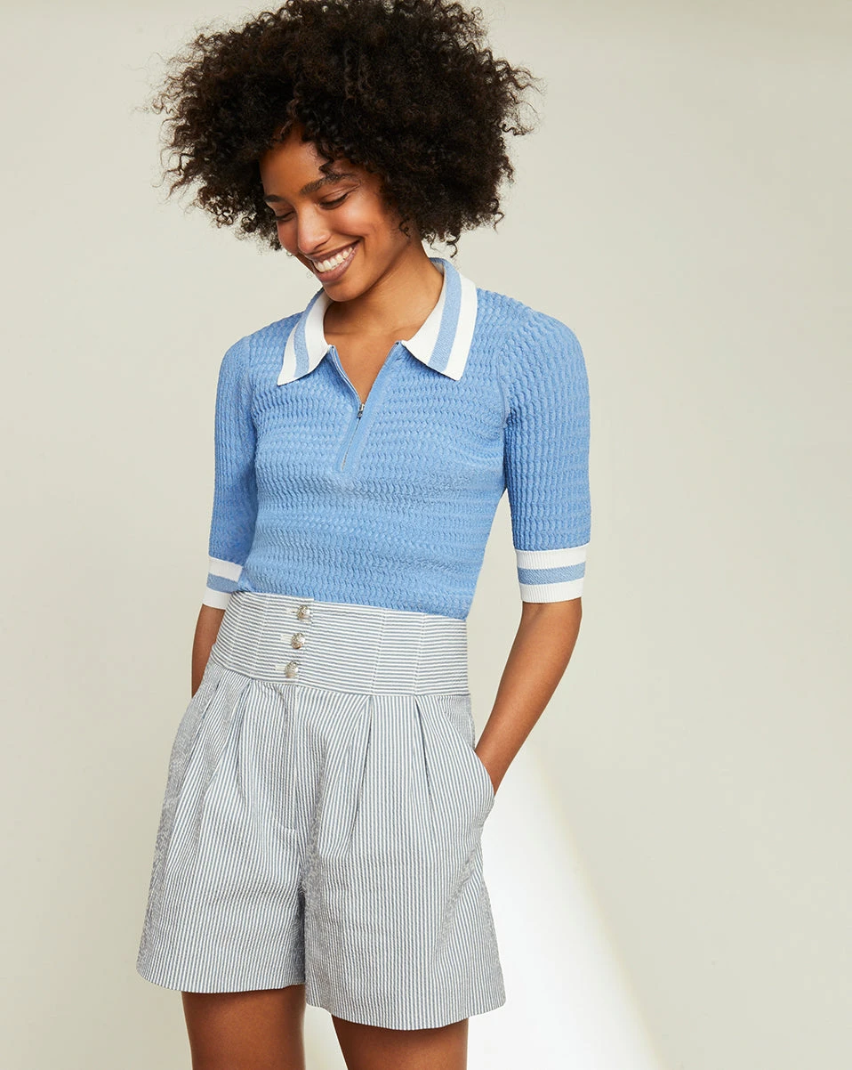 Veronica Beard Jorja Half Zip Polo Veronica Beard Jorja Half Zip Polo